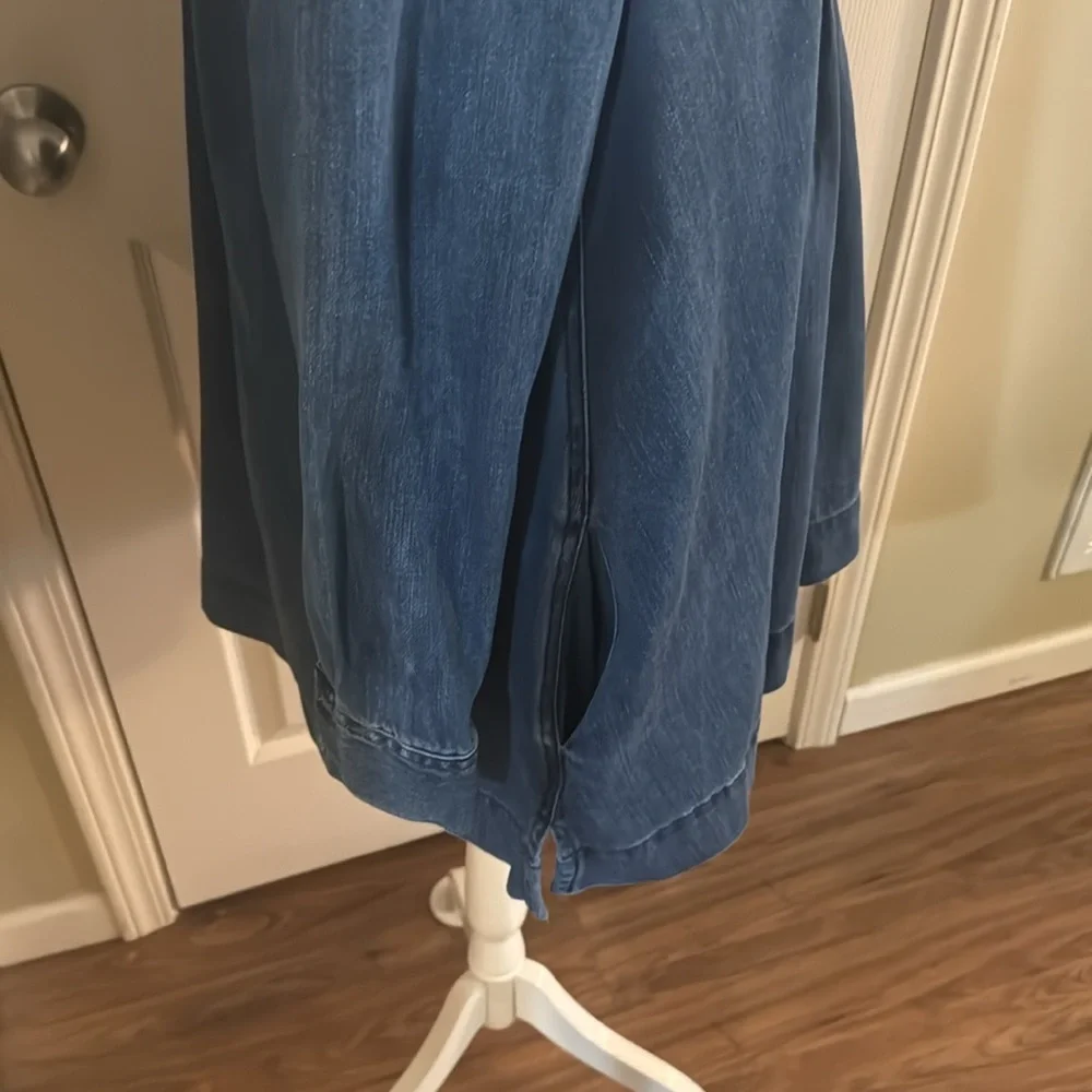 Free People Baby Blues Denim Tunic - Size Small Petite - Picture 7 of 10
